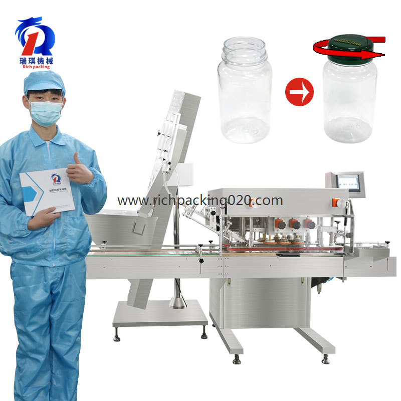 High Speed Automatic Bottle Capping Packing Counting Production Machine Line