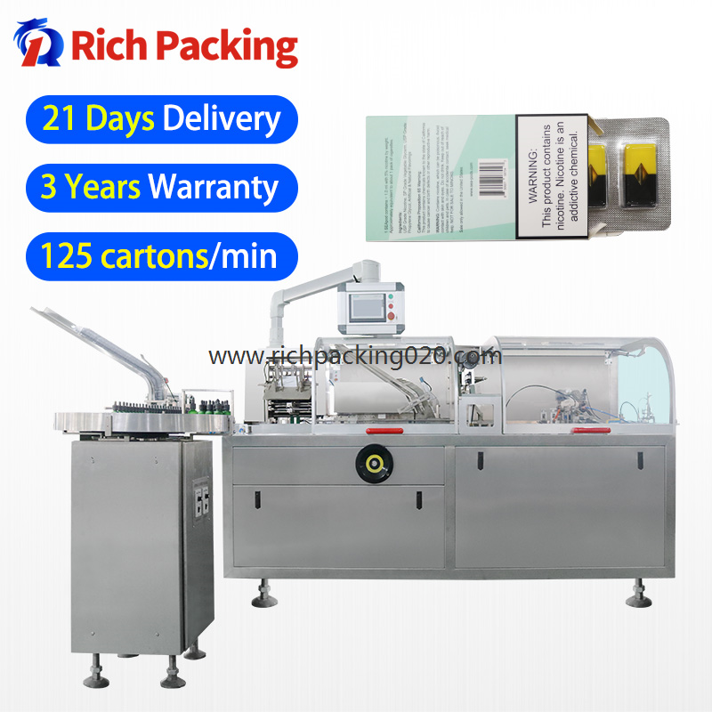 ZH-120W Automatic Electronic Cigarette Vape Pen Cartoning Machine