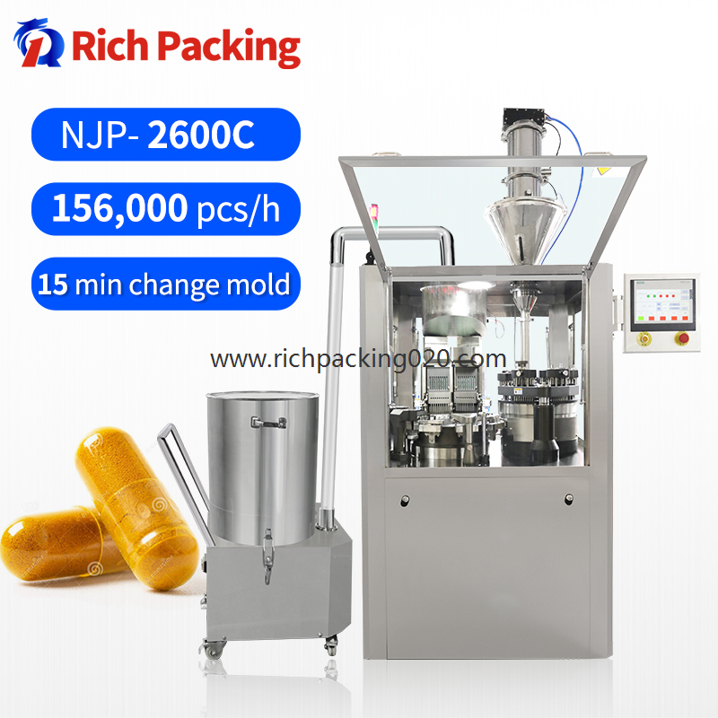 CE GMP Full Automatic High Speed 2600C NJP Pharmaceutical Capsule Filling Machine