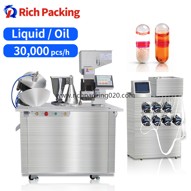 CGN 208D Semi Automatic Liquid Oil Empty Hard Capsule Filling Machine